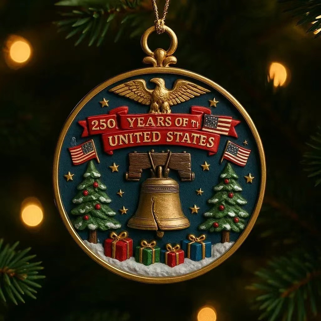 Nuevos productos transfronterizos Estados Unidos 250 aniversario Bell Ornament acrílico