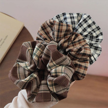 格子控~大肠发圈发绳高级感头绳扎头皮筋绑头花头饰发饰2025新款