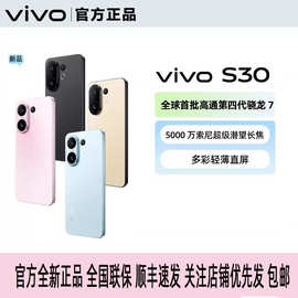 viv'o S30 多彩直屏大电池长续航6500毫安 拍照新品AI智能学