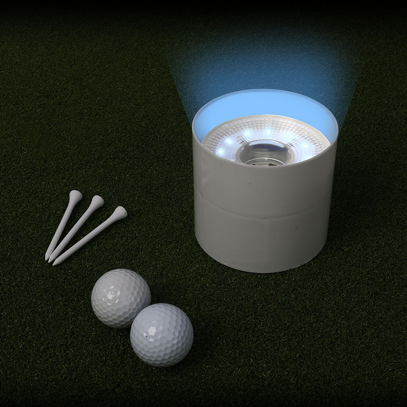 Cross-border Golf agujero verde Copa luz noche práctica bola agujero luz LED ajustable color colorido cambio de color al por mayor
