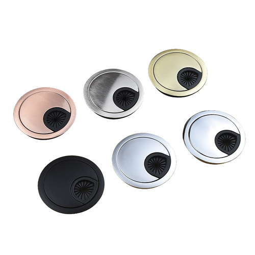 Zinc alloy wire box threading box wire hole cover computer wire cover desktop wiring hole cover thickened wire box 50/60/80mm