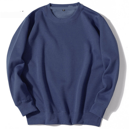 European and American code skipping style autumn and winter men and women casual sports round neck hoodie plain color light version top hip-hop crewneck sweater