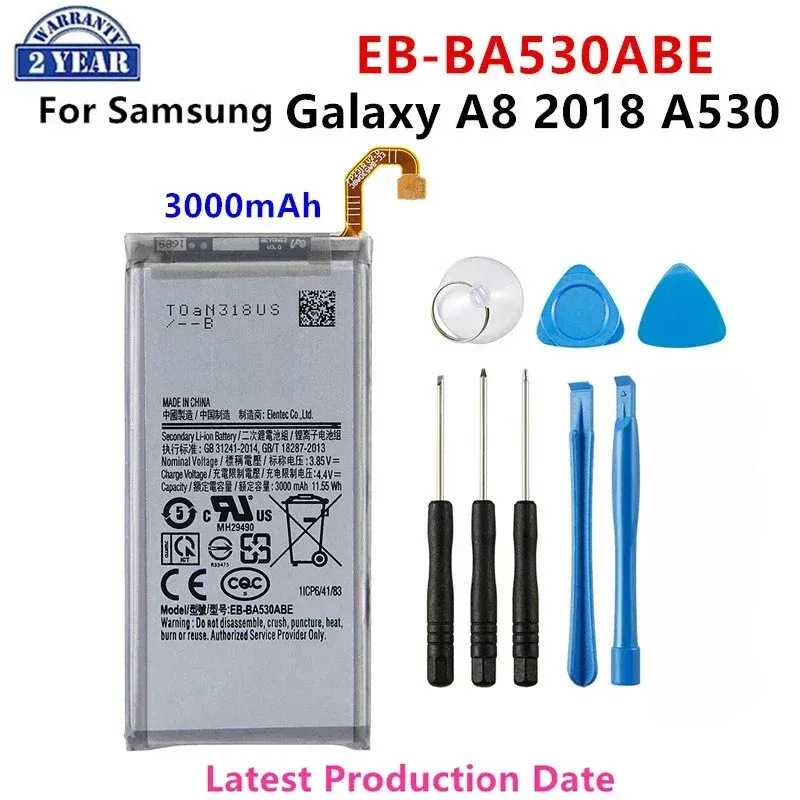 Nueva batería EB-BA530ABE 3000mAh para Samsung Galaxy A8 2018 A530 herramienta de envío image 1