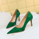 18249-A3 European and American Style Banquet Women's Shoes Sexy Slim Fit Slim Thin Heel High Heel Shallow Mouth Pointed Toe Single Shoe High Heel Shoes