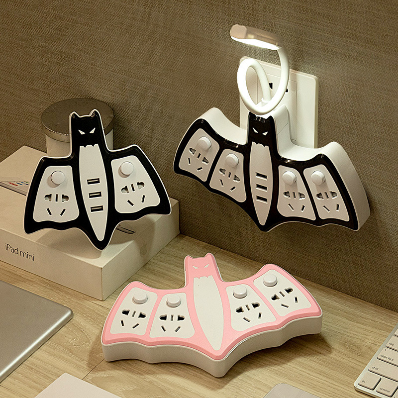 家用插座转换器多孔面板无线排插插板插排带usb一转多用功能插头