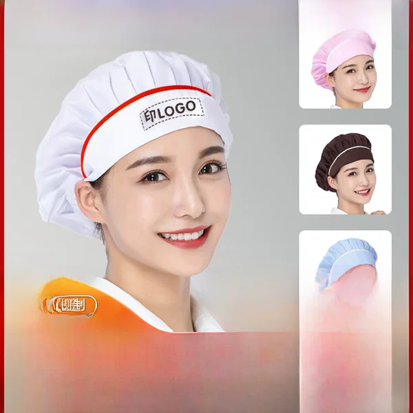 Fashion Catering Work Hat Chef Kitchen Hat Anti-oil Smoke Women's Net Hat Anti-hair-off Restaurant Food Factory Men