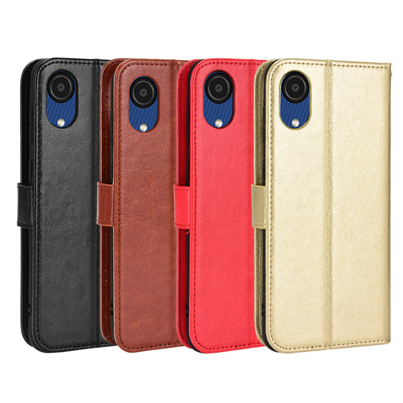 For Samsung A03core Phone Case Galaxy A03 Core Flip Leather Case Crazy Horse Pattern Card Lanyard Case For Samsung A03core Phone Case Galaxy A03 Core Flip Leather Case Crazy Horse Pattern Card Lanyard Case