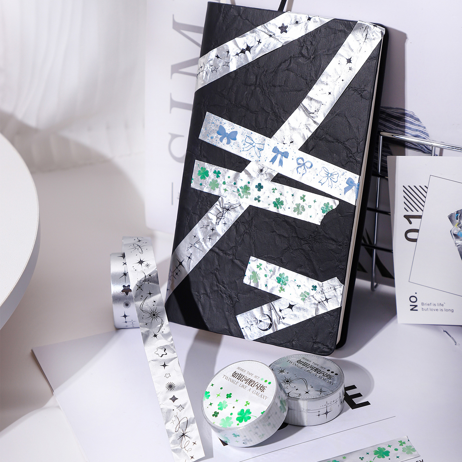 Ketchup Girls INS Tape como la galaxia parpadeante serie de contabilidad DIY material decoración de cinta adhesiva circular