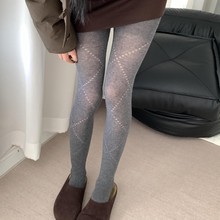 秋冬新款袜子女连裤袜性感御姐风坑条竖条纹miu风打底袜冬季棉袜