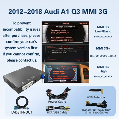 Cross-Border Wireless Carplay/Hicar Suitable for Audi Audi Original Car Screen Upgrade Multimedia Decoder Supply Source (Simsiz CarPlay və Android Auto) - audi-a1-q3-2012-2018