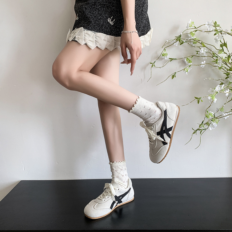 Zapatos de entrenamiento de mujer, primavera y otoño nuevos zapatos de suela suave, altura transpirable, zapatos de suela gruesa, zapatos de muffin, zapatos de skate de mujer