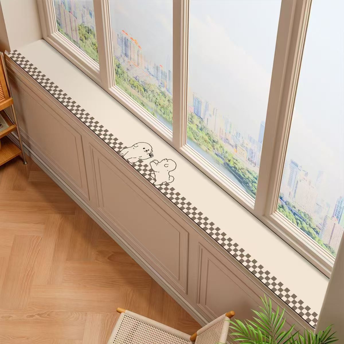Simple Window Sill Mat, Ultra-Narrow Bay Window Mat, Waterproof and Sun-Proof Window Sill Board Protection Mat, Window Edge Workbench Mat