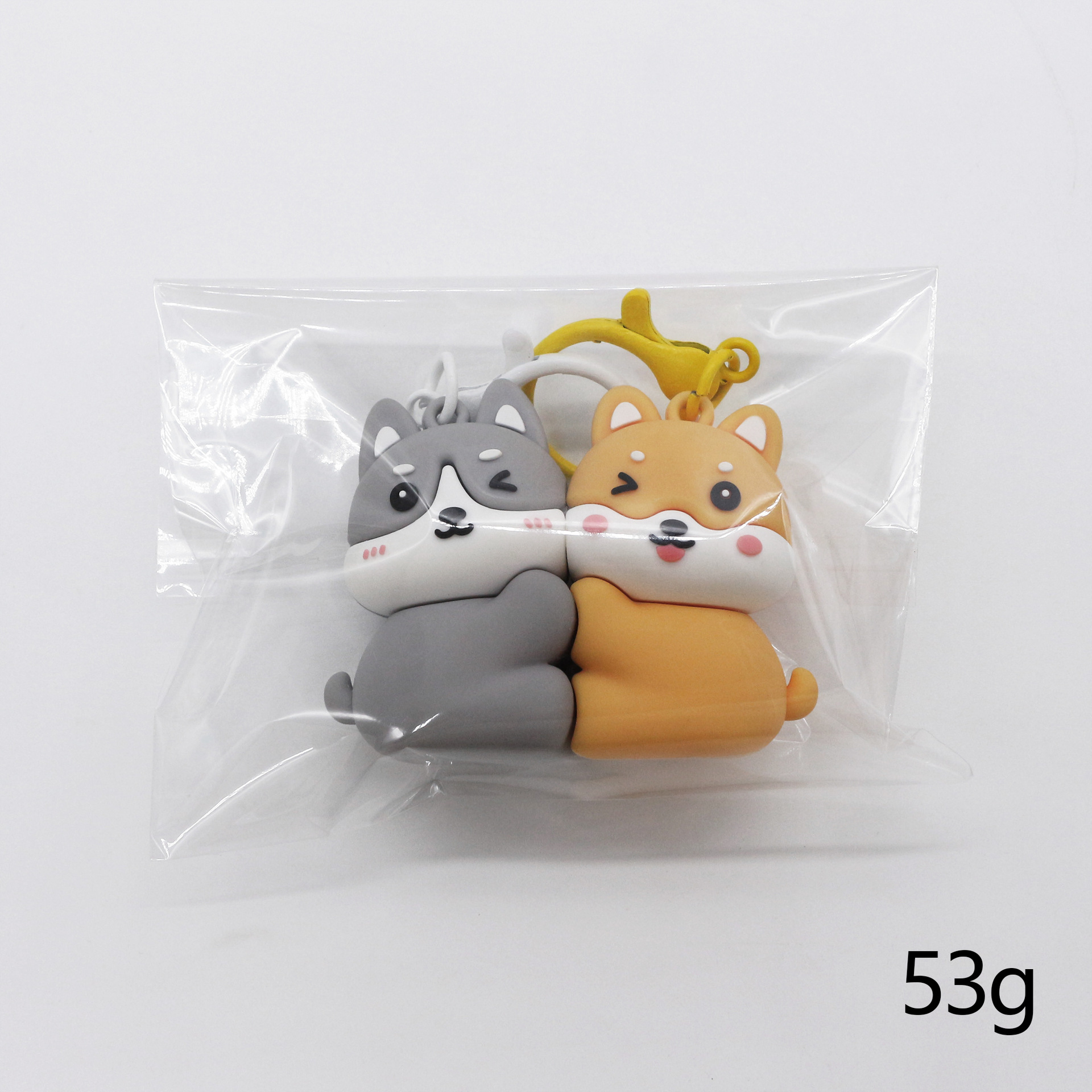 Inventario de PVC adhesivo suave atractivo llavero de dibujos animados creativo rana llavero pareja colgante muñeca accesorios osos