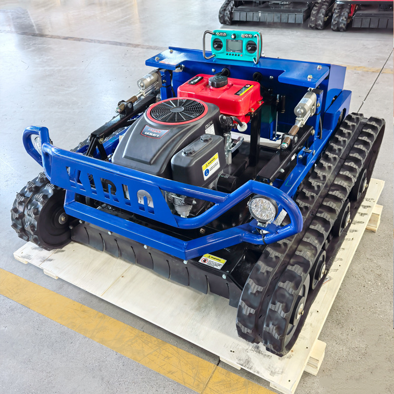 Kirin 800 Tracked Remote-Controlled Lawn Mower, All-Terrain Grass Cutter, High-Power Weeding Machine for Garden Clearance