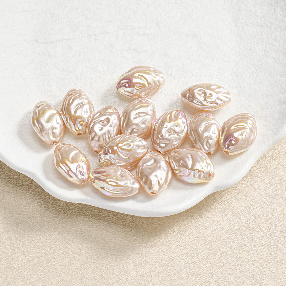 30 ABS barroco de forma especial piedra pequeña perla ovalada con cuentas pulsera de bricolaje collar accesorios de joyería lote suelto