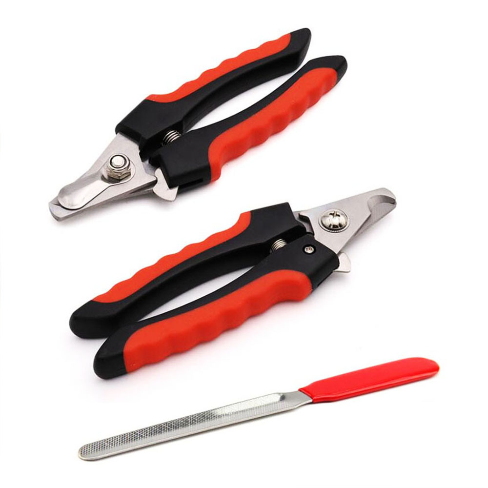 Cortauñas para mascotas, cortauñas de acero inoxidable para perros y gatos con lima, herramientas multifuncionales de limpieza y aseo