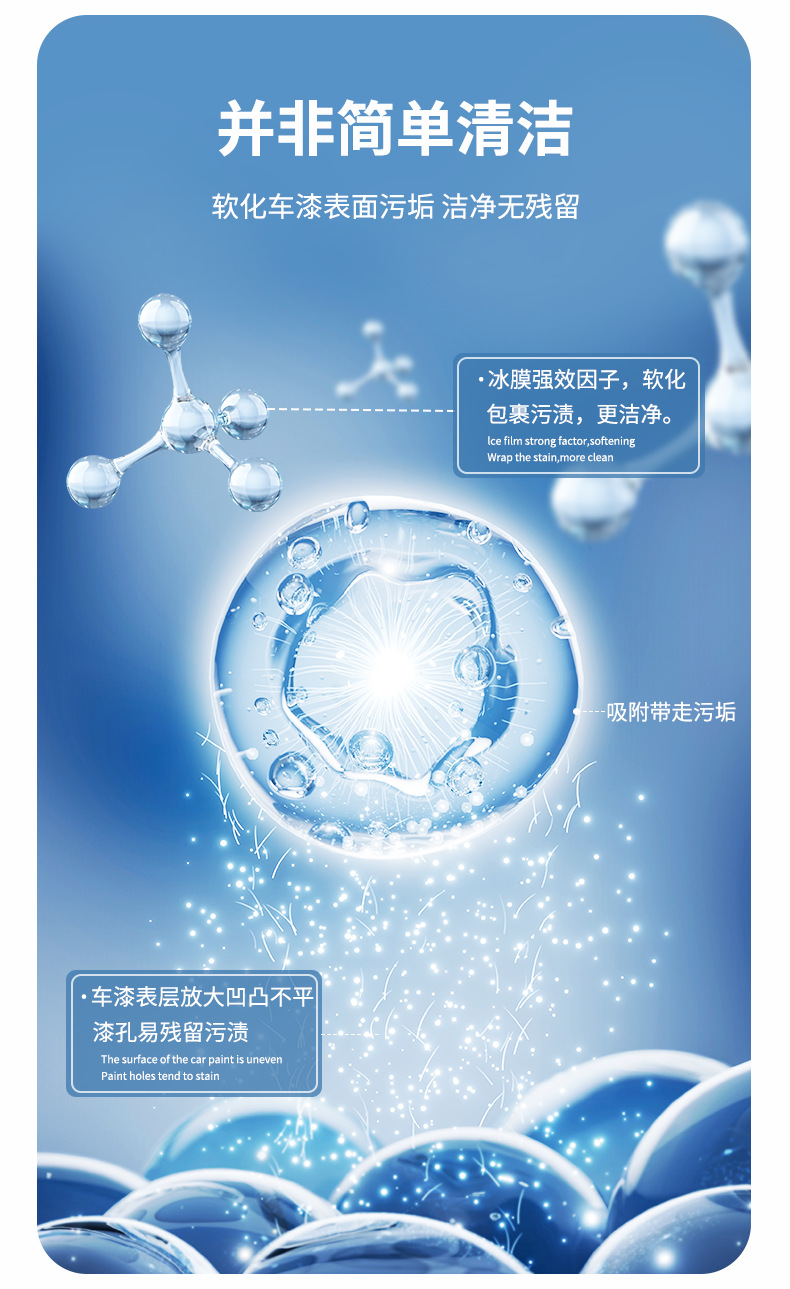 Car wash liquid water wax black and white car Universal High foam cleaner strong decontamination cleaning liquid car paint coating waxing