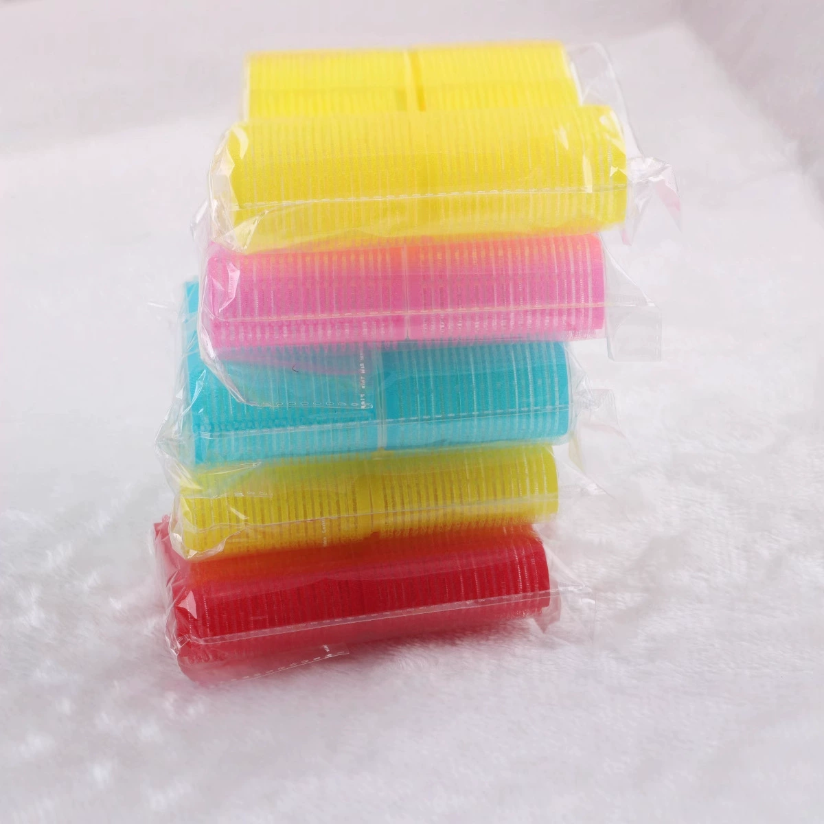 Self-adhesive Hair Rollers Magic, Plastic 3.5 cm, 6-piece Sticky Curl Kit