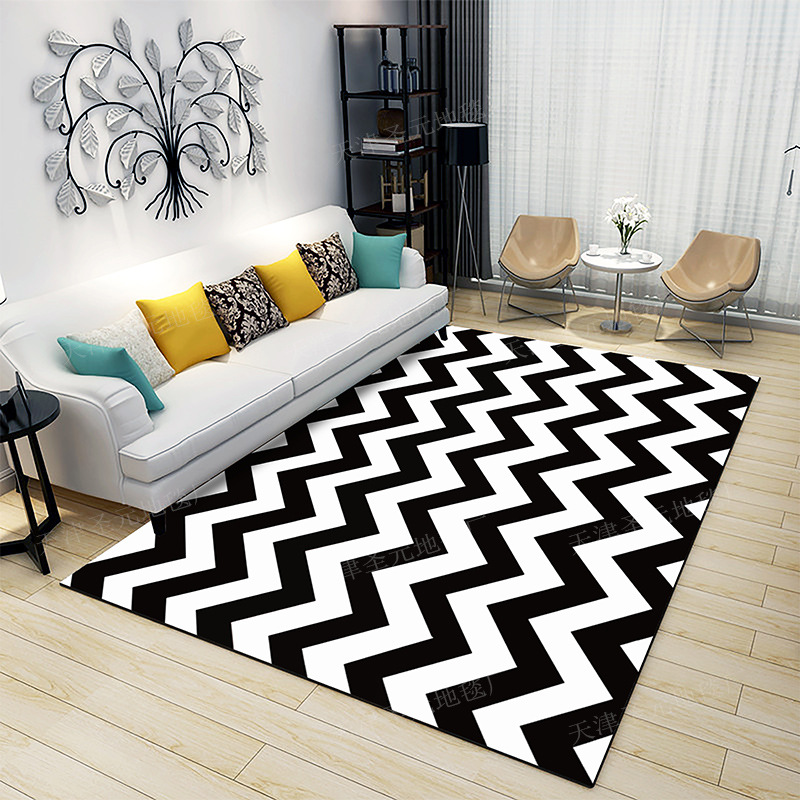 Transfronterizo nórdico impreso marroquí alfombra hogar sala de estar sofá de cristal alfombra de piso de terciopelo dormitorio alfombra completa