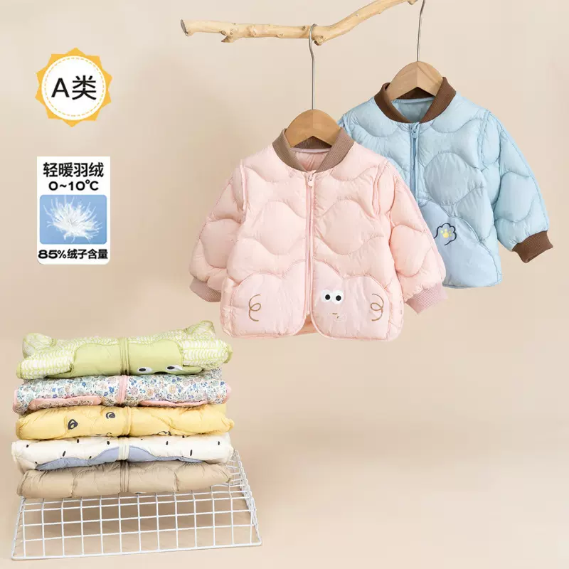 批发童装2025秋冬新款婴幼儿羽绒服男女童小宝宝轻薄洋气短款外套