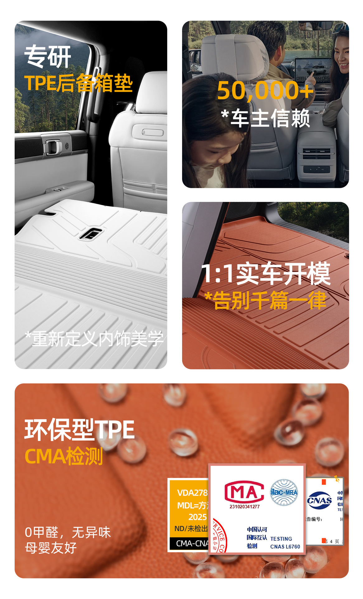 Suitable for Fangchengbao Titanium 7 Trunk Mat, 25-26 Model Special Titanium 7 Modified Tpe Car Trunk Mat
