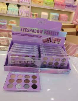 (caja de exhibición) SAS sombra de ojos transfronteriza multicolor maquillaje delicado perla 12 sombras de ojos 12 placas una caja