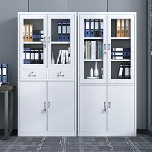 铁皮文件柜办公资料档案柜钢制凭证柜家用更衣储物柜卷柜带锁柜子