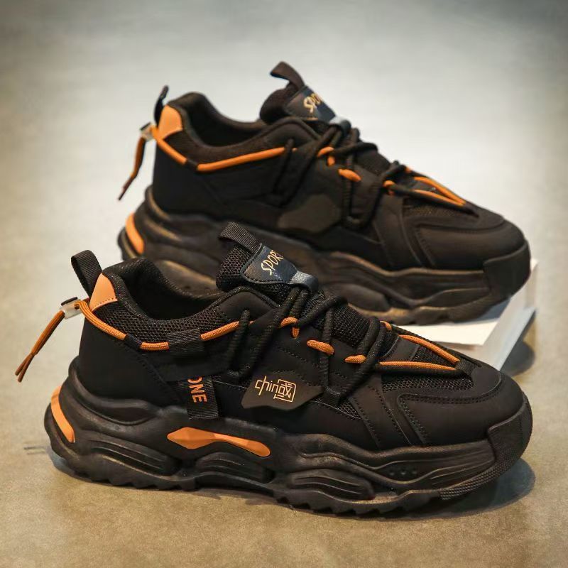 Zapatos de hombre 2026 explosión nuevo antiolor primavera de altura de malla deportiva de hombre con suela gruesa para correr ocio zapatos de moda