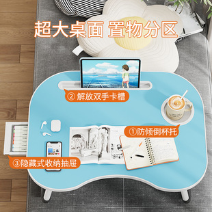 Small Bed Desk Student Folding Home Dormitory Simple Computer Study Lazy Bedroom Sitting Laptop