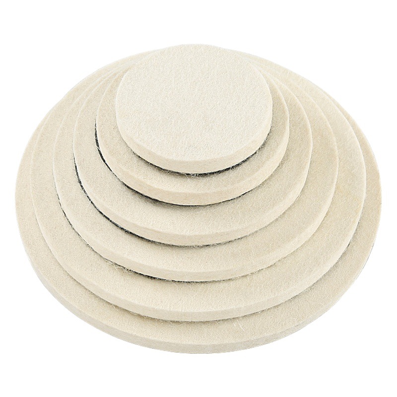 Almohadilla de lana pulida rueda de lana de flocado autoadhesiva mesa de mármol piedra de cuarzo espejo de acero inoxidable pulido encerado