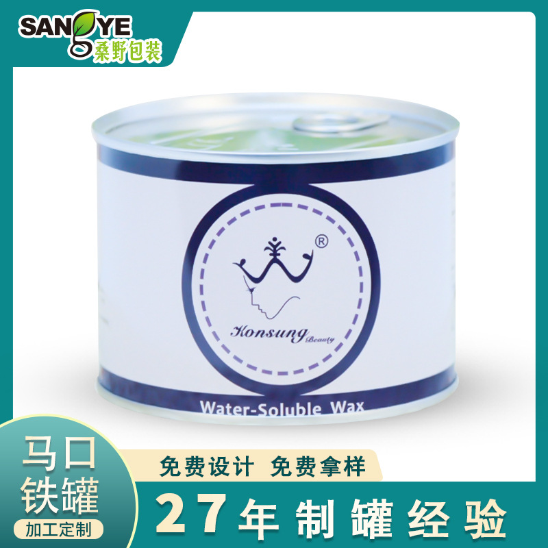 马口铁罐咖啡豆制品铝罐圆形花卉包装密封罐水果食品圆铁罐