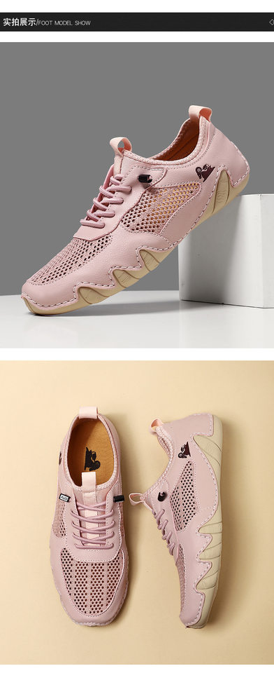 Giày thể thao unisex cỡ lớn thoáng khí lưới mùa hè, đế bằng — Z8808 kaki, Z8808 màu hồng, Z8808 màu nâu, Z8808 màu xám chi tiết 21