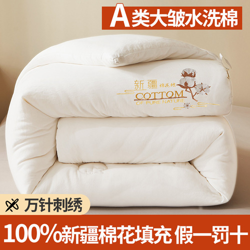 Xinjiang Cotton Washed Cotton Mattress Pad Cotton Filling Spring and Autumn Single and Double Size Quilt Plus Warmth Pure Cotton Winter Quilt Core