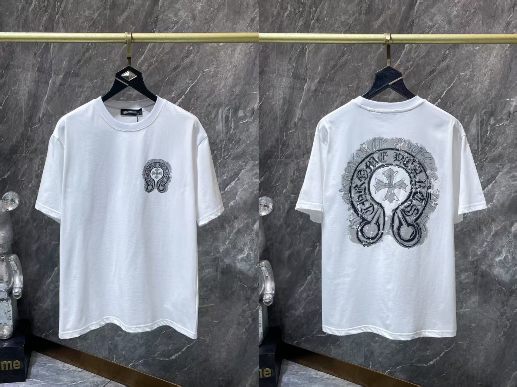 Chrome Heart 24 nuevo Crocodile de verano de moda europea y americana camiseta de manga corta para hombres y mujeres