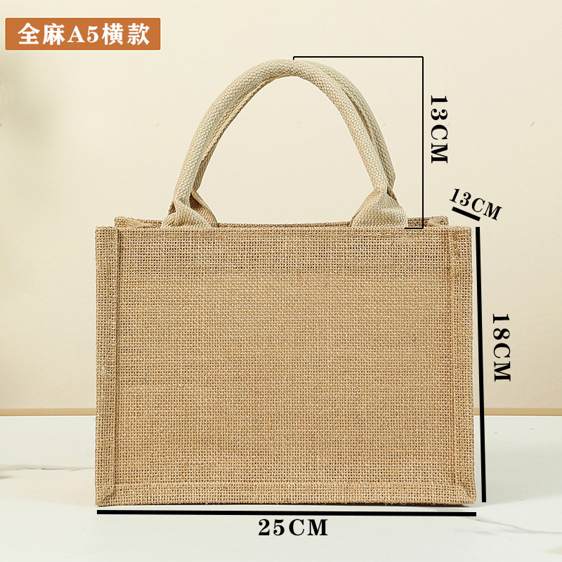 Bolsa de arpillera al por mayor bolsa de arpillera pintada a mano de Navidad bolsa de arpillera en blanco bolsa de yute MUJI