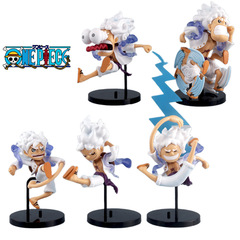 Pirates of the Caribbean Q-version 5-piece Sun God Five-Stage Nica Luffy Funny Scene Action Figure Model Statue Display