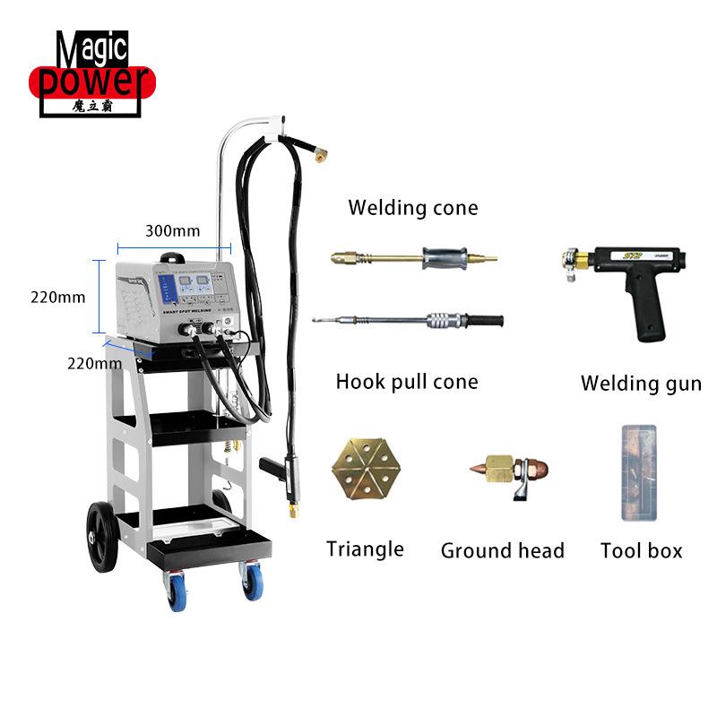 Máquina de reparación de deformación cóncava de chapa de automóvil máquina de mesón puerta pit reducción plástico soldadura por puntos cuerpo que forma la máquina