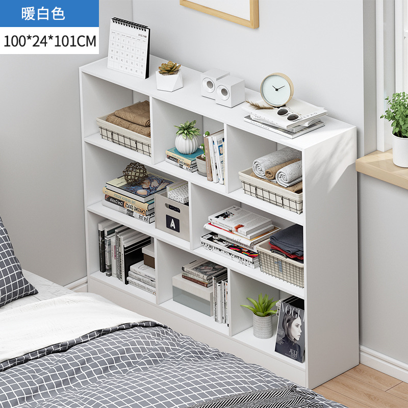 Simple estantería piso simple sala de estar rack de almacenamiento hogar estante de almacenamiento de juguete para niños estudiante a cuadros estantería corta