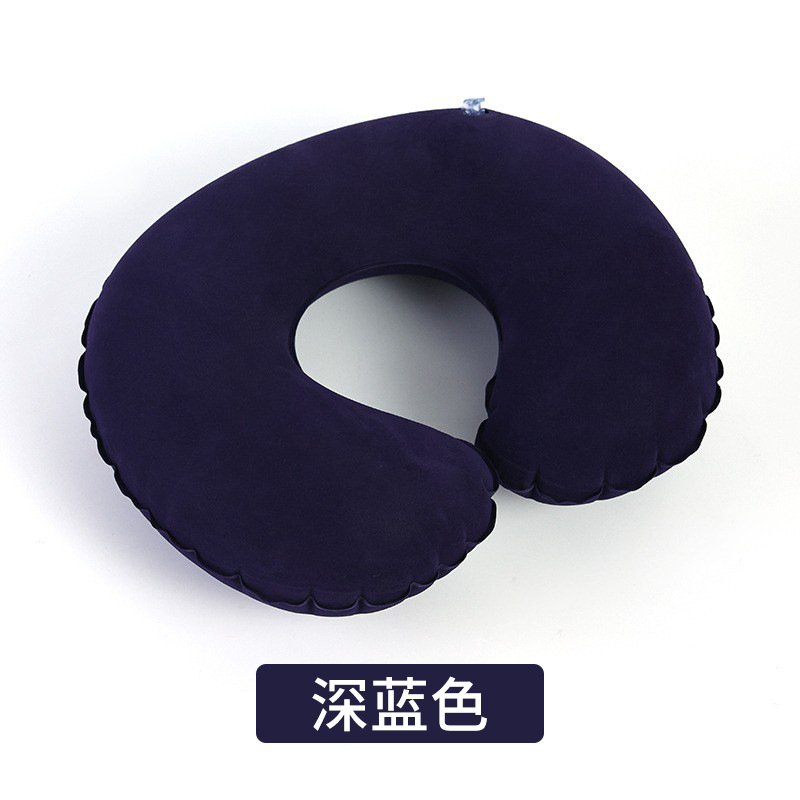 C-shaped inflatable pillow-dark blue