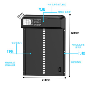 Amazon Hot -Showing New Chicken House Door Door Timing Timing Triming Chicken Gont Дверь Ультра -широкий батарея алюминиевый сплав.