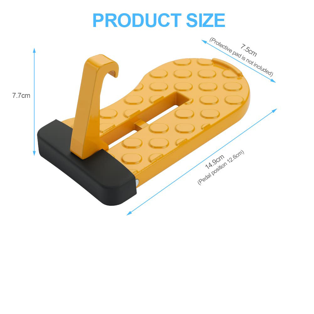 Multifunctional orange hook pedal car universal climbing car roof door lock folding pedal auxiliary ladder