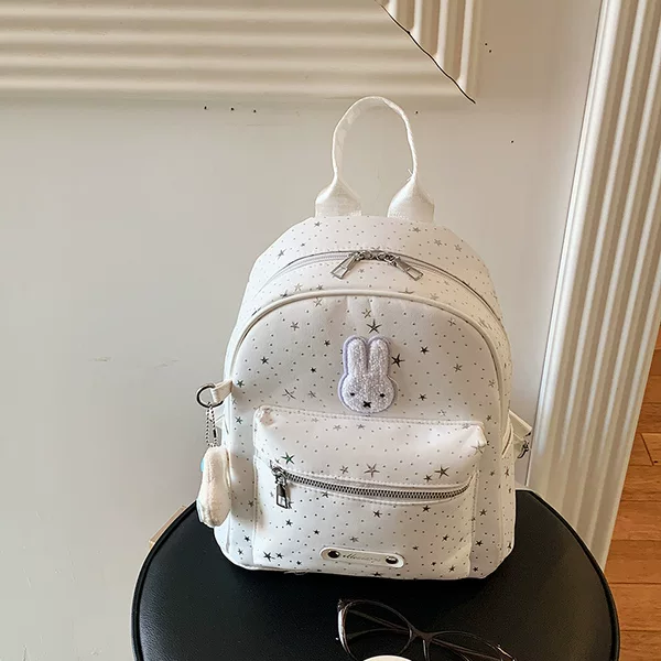 Fashionable Korean-style cute rabbit backpack, new large-capacity versatile commuter backpack for college students