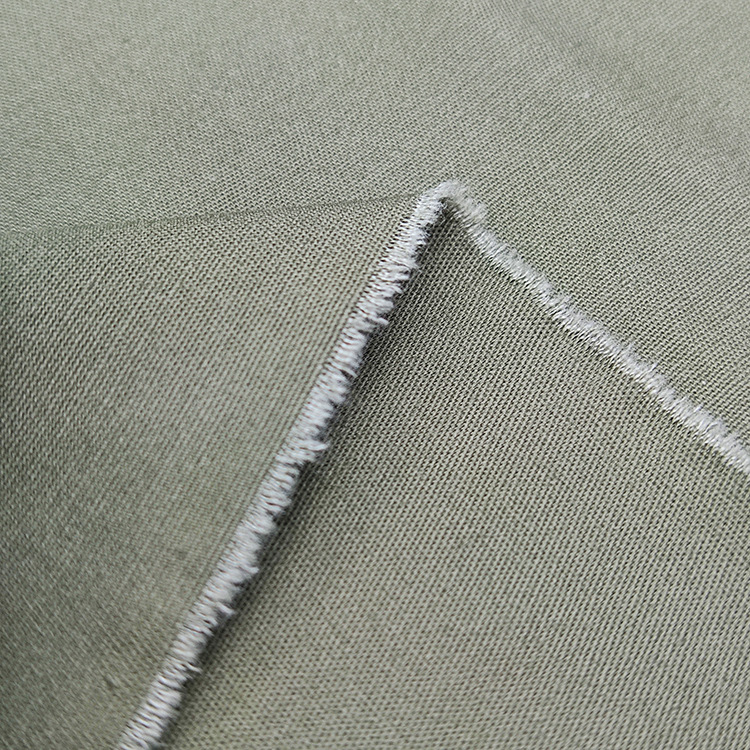 Rollo nuevo diseño ventilador twill teñido 2 / 1 algodón spandex tela de ropa elástica