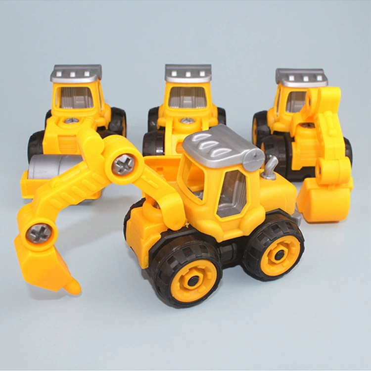 Constructor, children's toy car, excavator, set, engineering vehicle, DIY