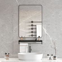 浴室镜子贴墙自粘洗手卫生间厕所梳妆台化妆镜壁挂免打孔挂墙式镜