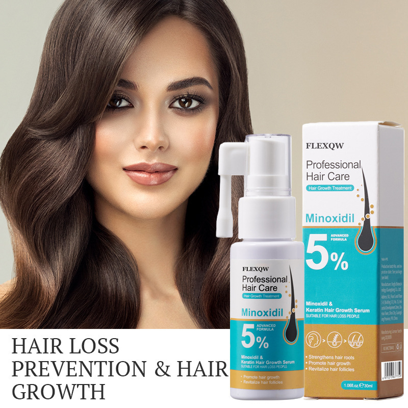 跨境爆款英文洗发水精华营养液5%米诺地尔角蛋白护发喷雾护发洗剂