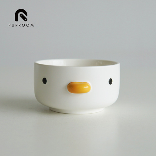 PURROOM Ceramic Chick Cup Mug for Humans Cute Home Xiaoji Series Cat Bowl Matching Owner Cup