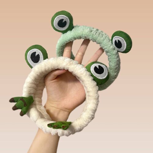 Korean version of cute cartoon funny selling cute frog headband girls face washing party party wash little frog headband