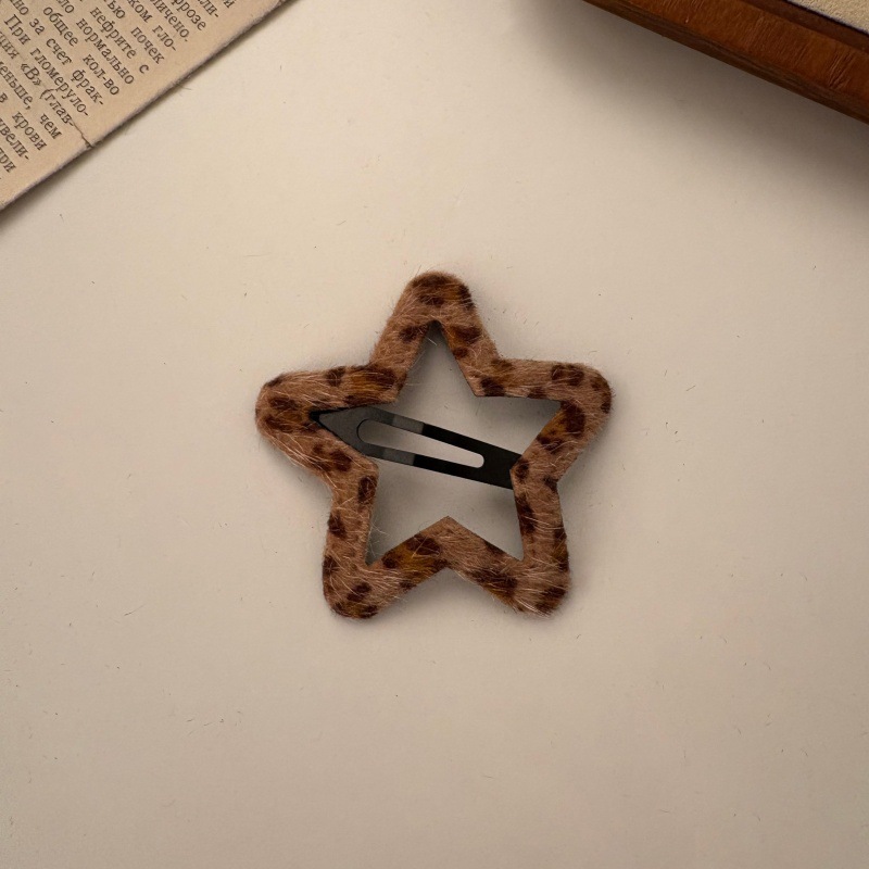 Star light leopard print bb clip