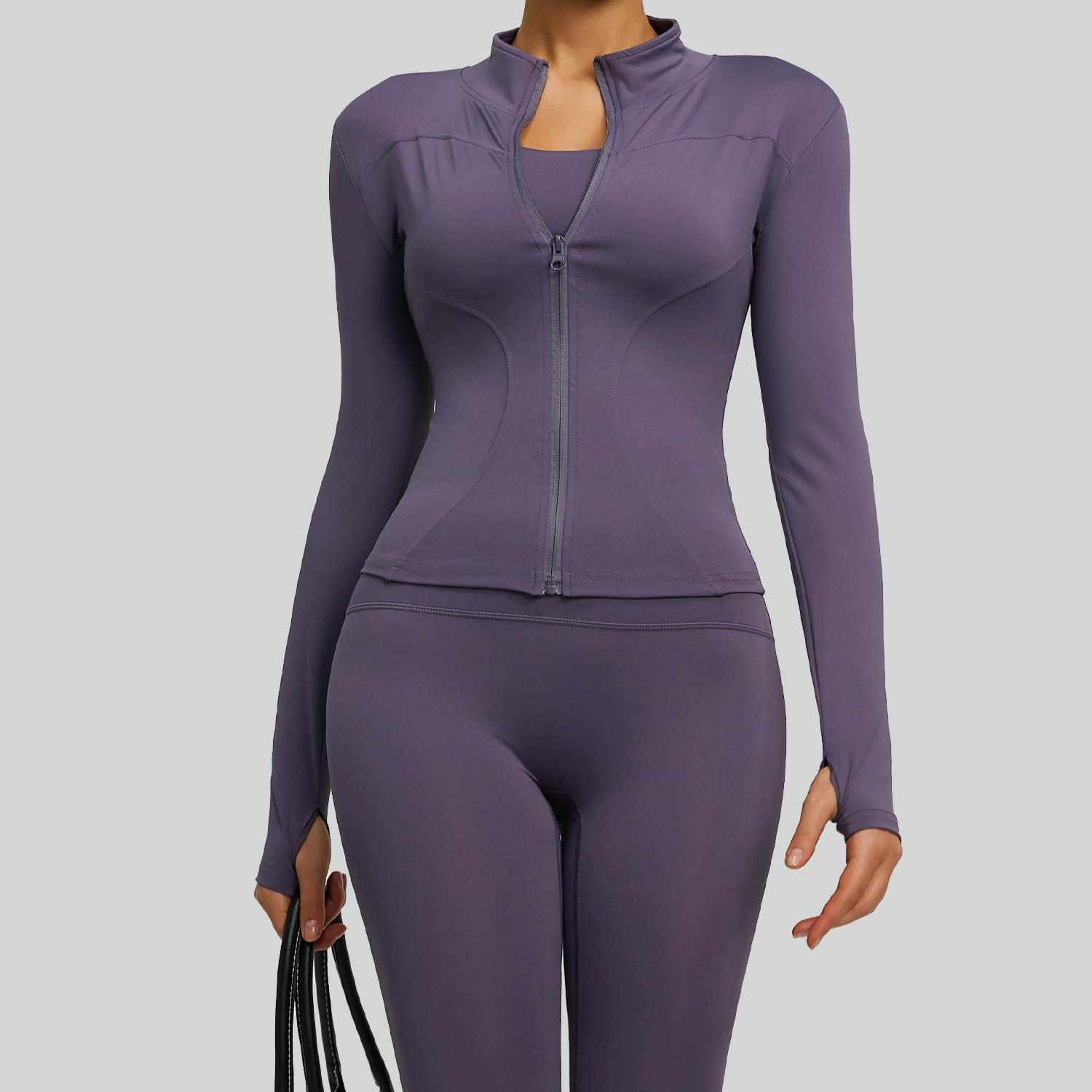 Women’s Sports Jacket — Breathable Slim-Fit Yoga & Running Jacket, European Style, Sizes S–XXXL